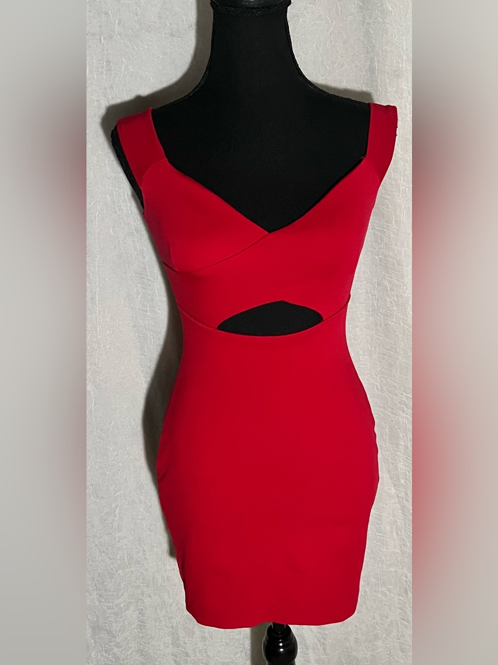 a'gaci Red Cutout Bodycon Mini Dress